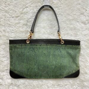 Etro Green Paisley Shoulder Bag